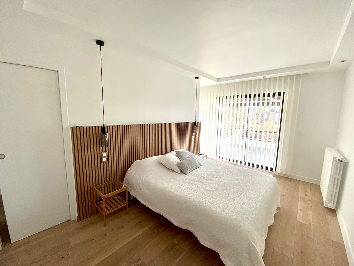 Réaménagement chambre parentale à Palaiseau réalisé par TEOBAT